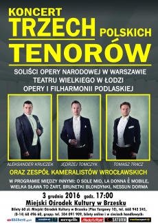 Koncert TRZECH POLSKICH TENORÓW